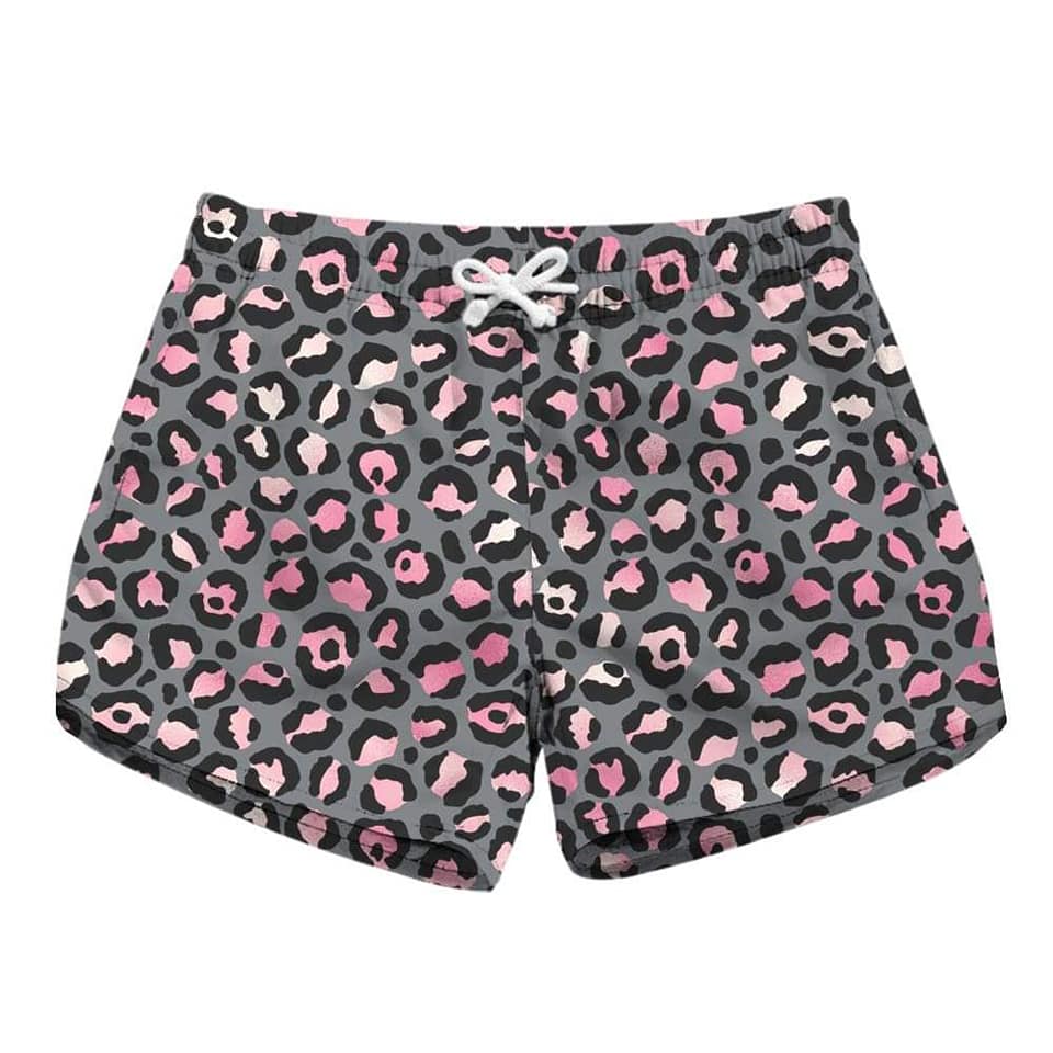 Pink Leopard Shorts