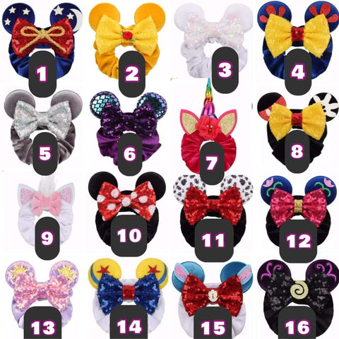 Mickey Ear Scrunchies Set