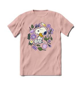 Peanuts Snoopy Floral Love Unisex Short Sleeve T-Shirt