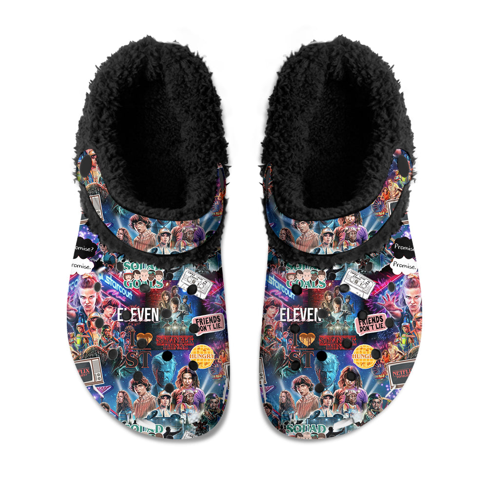 Stranger Stuff Furry Clogs