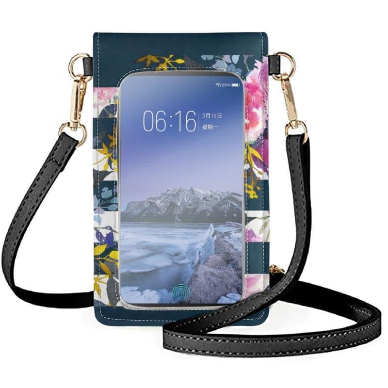 Floral stripes Phone Crossbody Bag Preorder - Closing 5/5 - ETA Early June