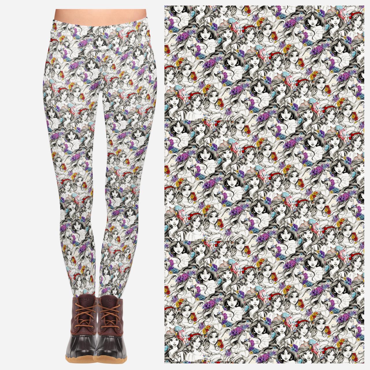 Princess Sketch Leggings  w/pockets