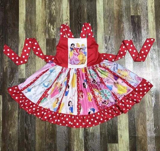 Red Princess Twirl Girl's dress